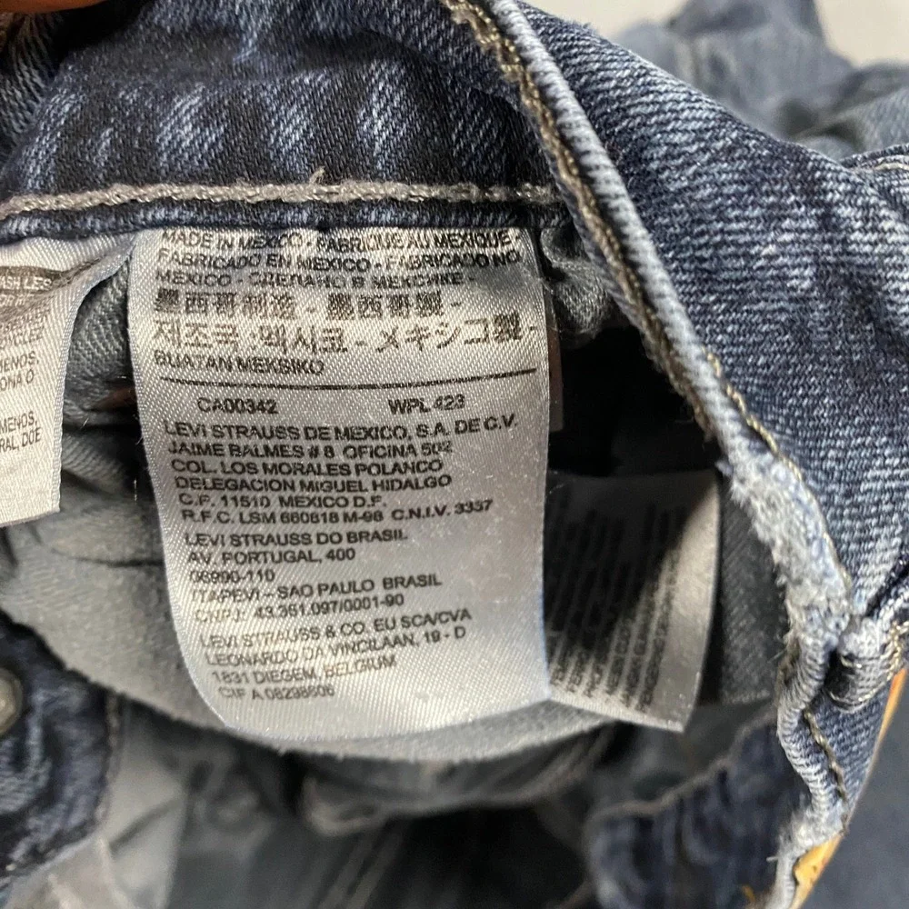 Levi's 505 Regular Fit Jeans Mens 32x30 Dark Wash Blue Straight Leg Denim